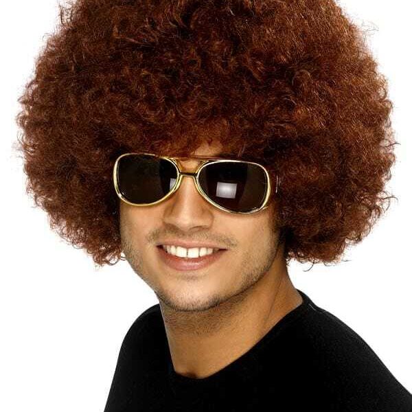 Parrucca Funky Afro Castana