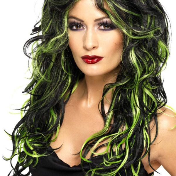 Parrucca Verde e Nera Gotica