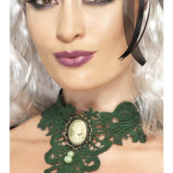Collana Gotica in pizzo Verde
