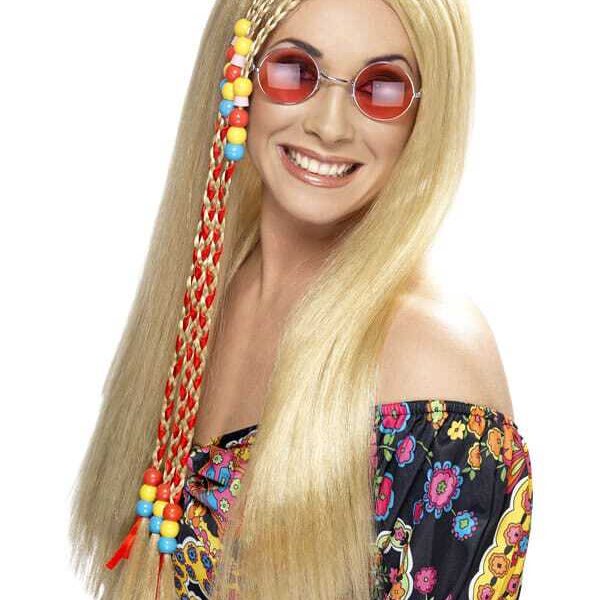 Parrucca Bionda Lunga Liscia da Hippie