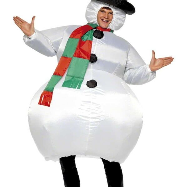 Costume gonfiabile da pupazzo di neve