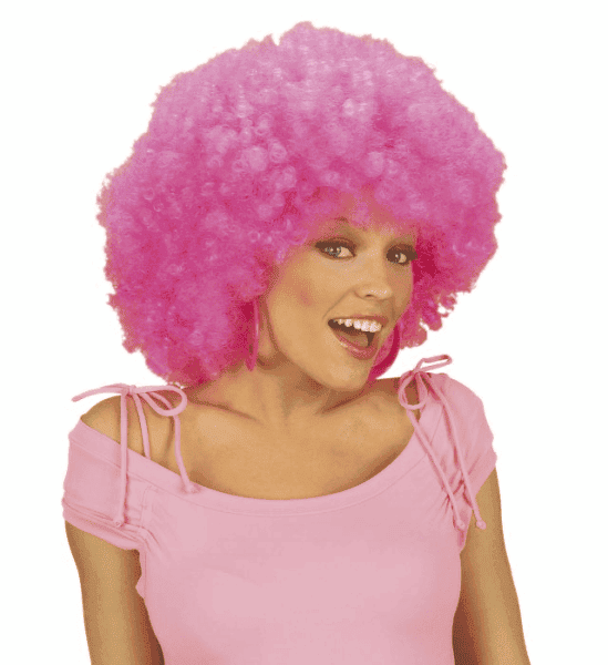 Parrucca Maxi Afro Rosa