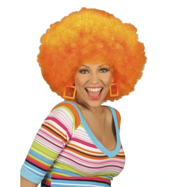 Parrucca Maxi Afro Arancione