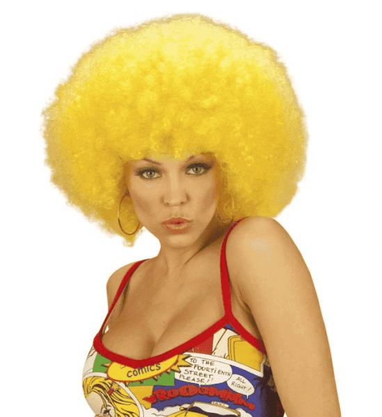 Parrucca Maxi Afro Gialla