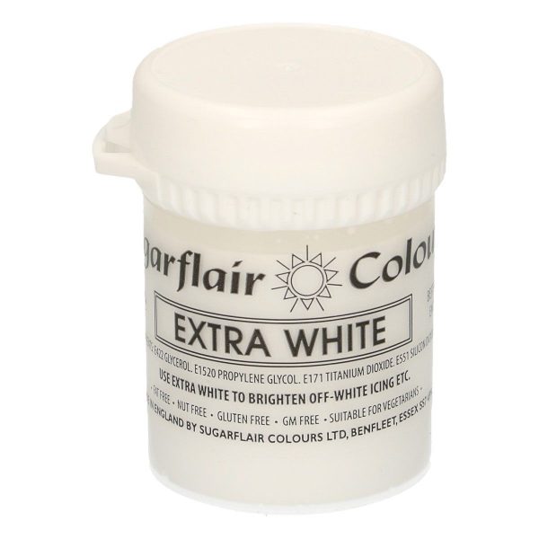 Sugarflair - Colorante Max Concentrato Bianco Extra 42 Gr