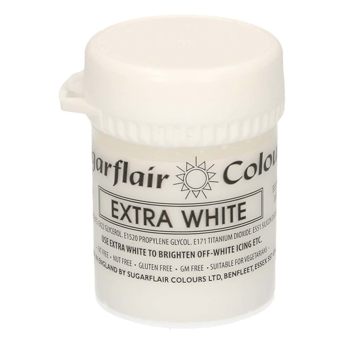 Sugarflair - Colorante Max Concentrato Bianco Extra 42 Gr