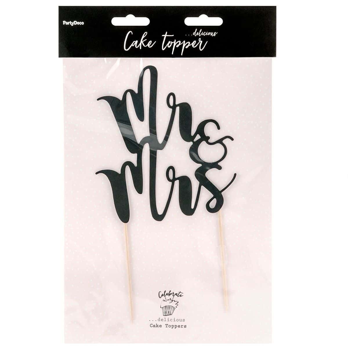Romantique Mr & Mrs Lettres Topper Gâteau Décoration Mariage Argent