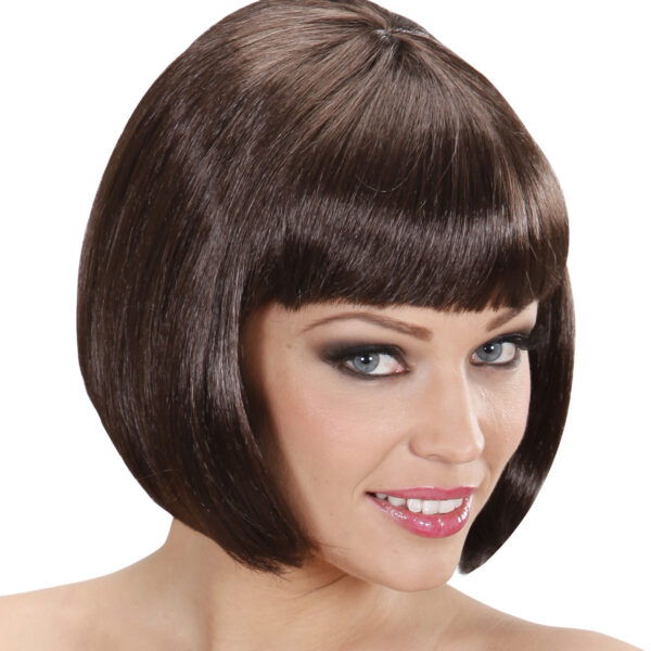 Parrucca Castana da Pin Up Caschetto