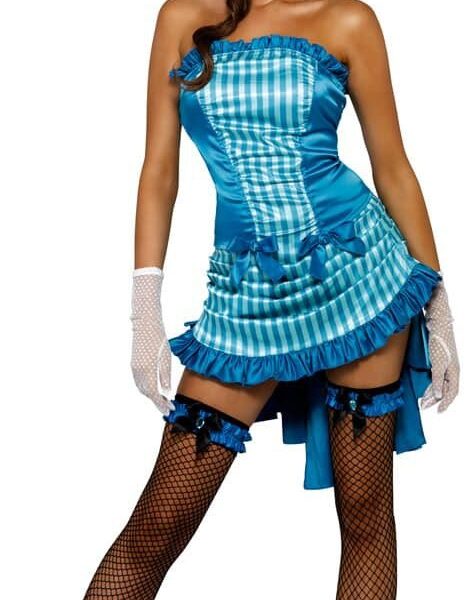 Costume Sexy Burlesque Azzurro