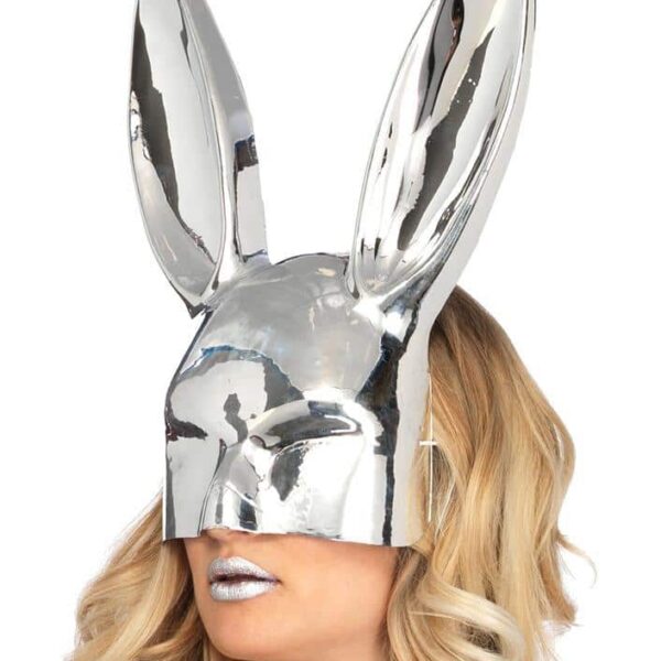 Maschera Argento da Coniglio in Plastica