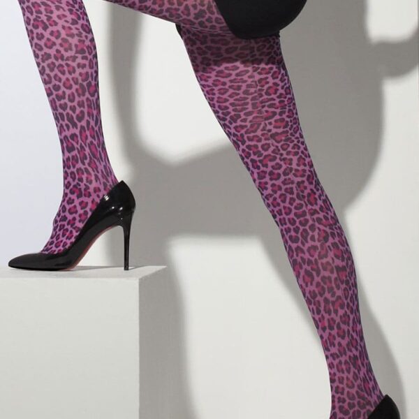 Collant Leopardato Rosa Opaco