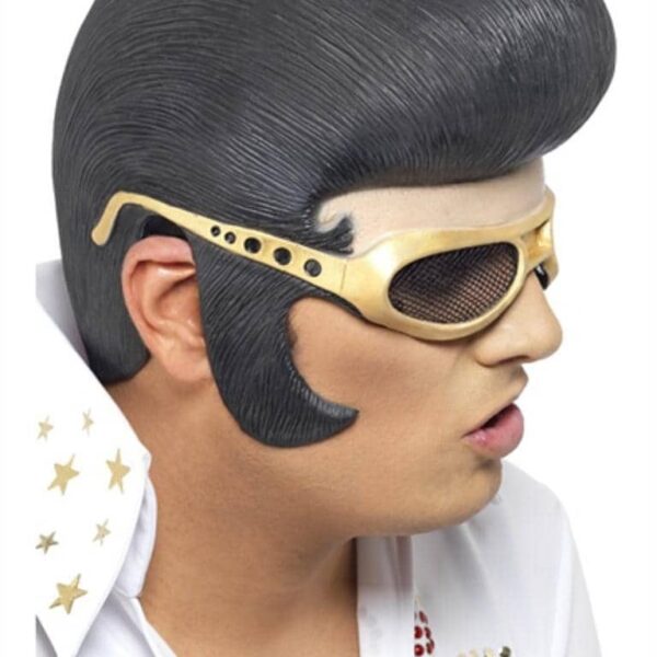 Occhiali e parrucca in plastica di Elvis