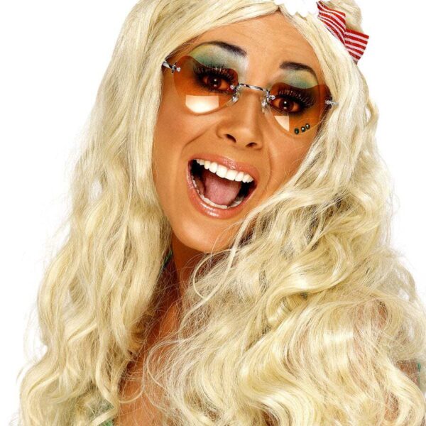 Parrucca Bionda Mossa da Hippie