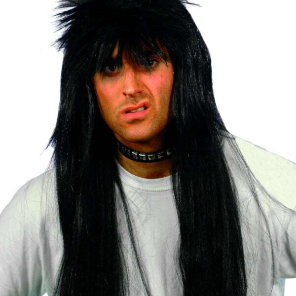 Parrucca Nera da Rocker Anni'80