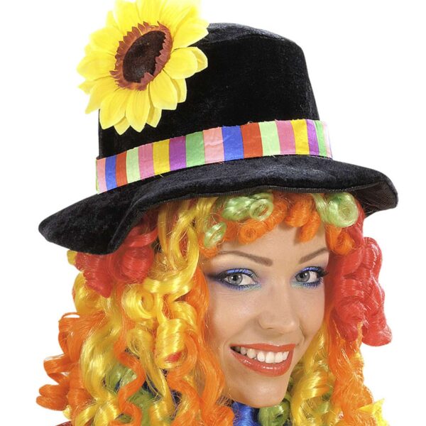 Cappelli da Clown con Fiore e Parrucca