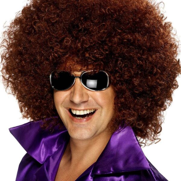 Parrucca Afro Enorme Castana