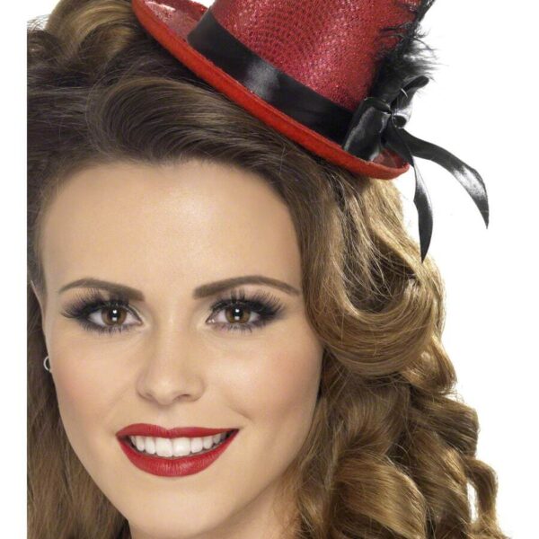 Mini Cappello a cilindro Rosso