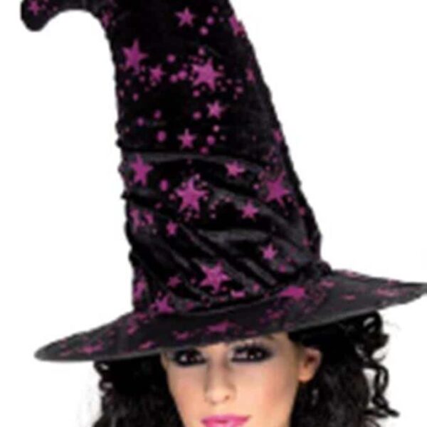 Cappello da Strega Nero e Viola