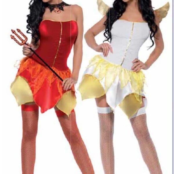 Costume Reversibile da Diavoletta e Angelo Sexy