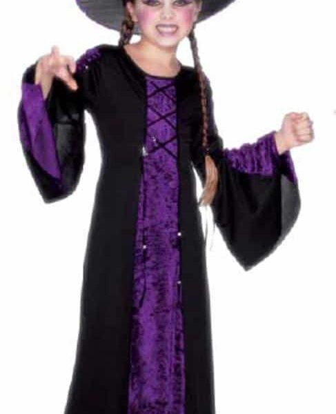Costume da Strega Nero Viola