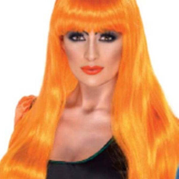 Parrucca Glamour Arancione da Strega