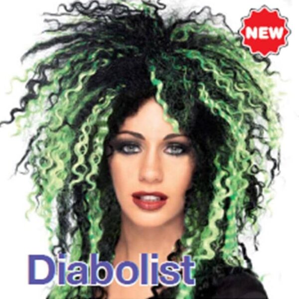 Parrucca Diabolica Nera e Verde