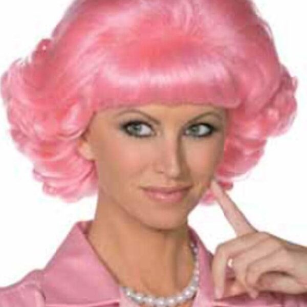 Parrucca da Frenchy a caschetto rosa
