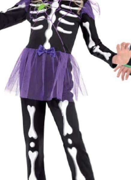 Costume da Bambina Scheletro