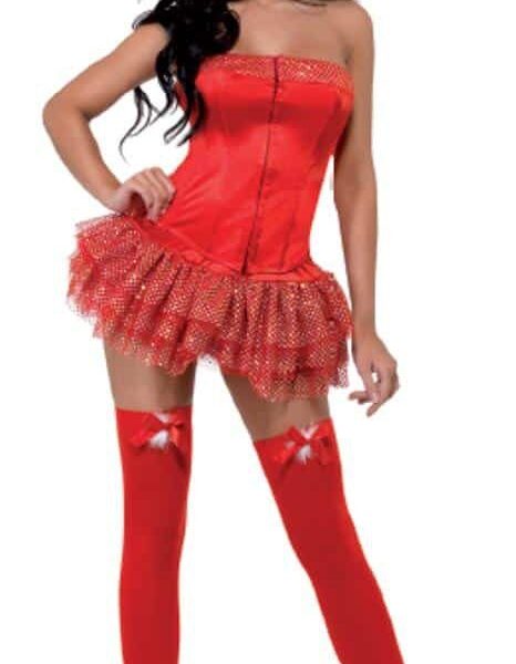 Costume Burlesque Natlizio Rosso