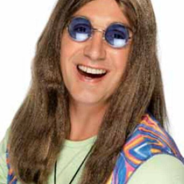Parrucca Castana Lunga liscia da Hippie