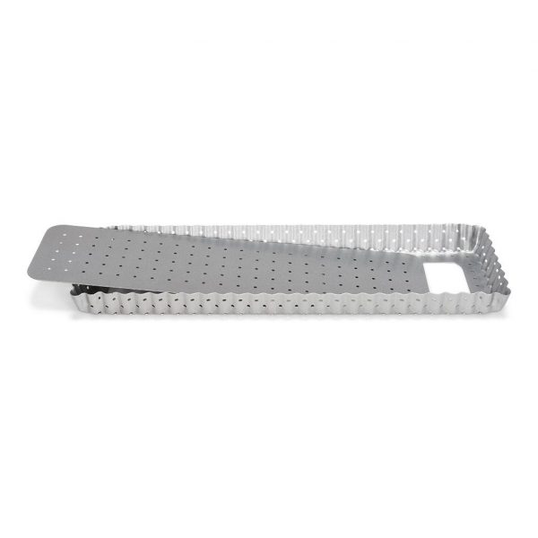 Patisse Silver -Top Forma Rettangolare per Mini Quiche con Fondo Sciolto