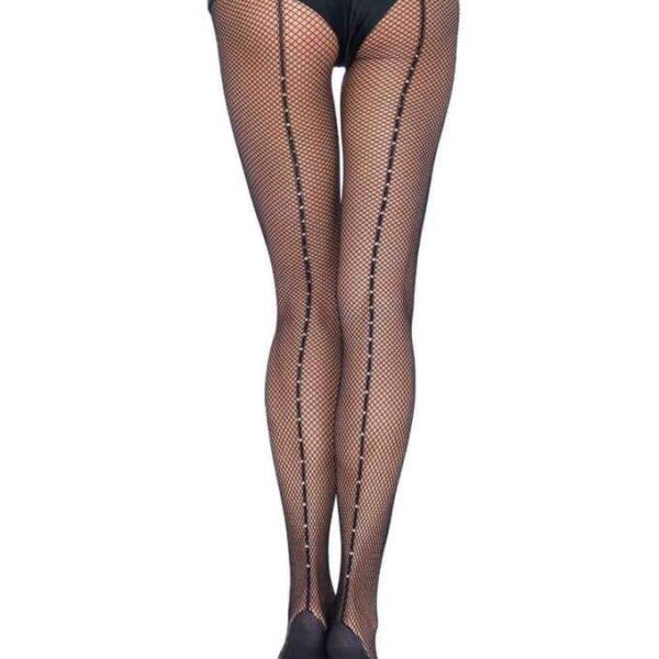 Collant Neri a Rete con Strass