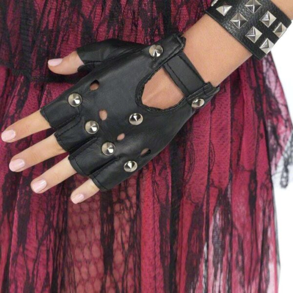 Bracciale Polsino Punk Nero