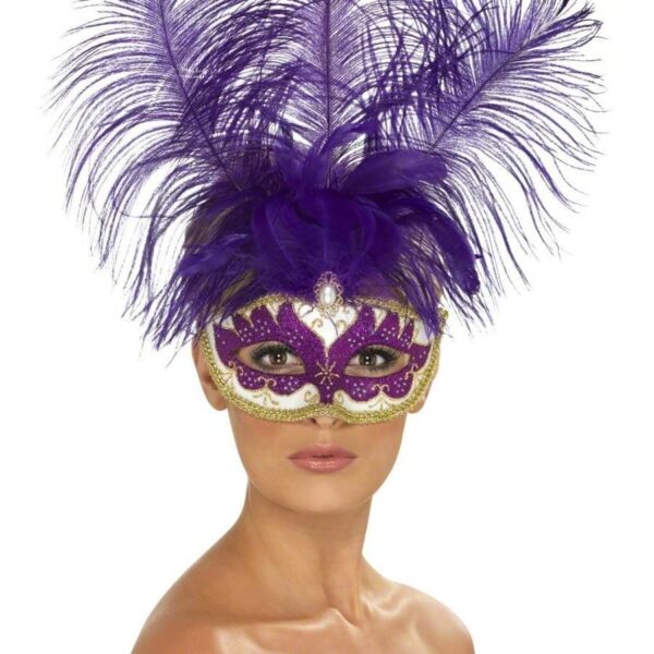 Maschera In Piume Viola