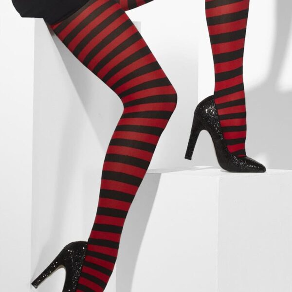 Collant Rosso e Nero Opaco