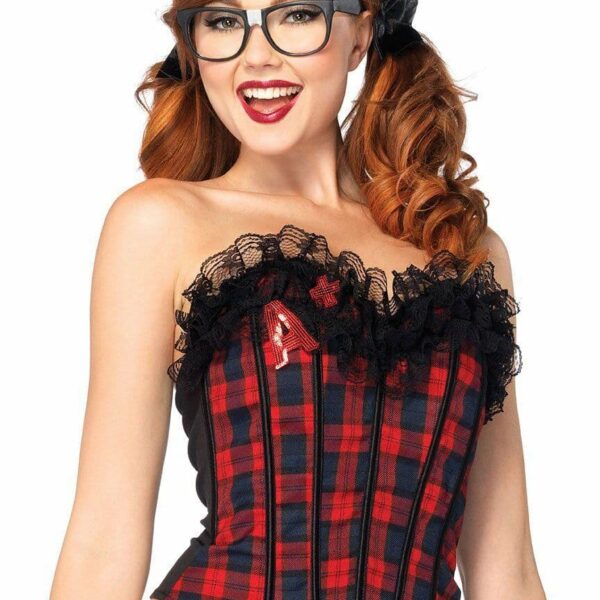 Corsetto Rosso e Nero con Pizzo