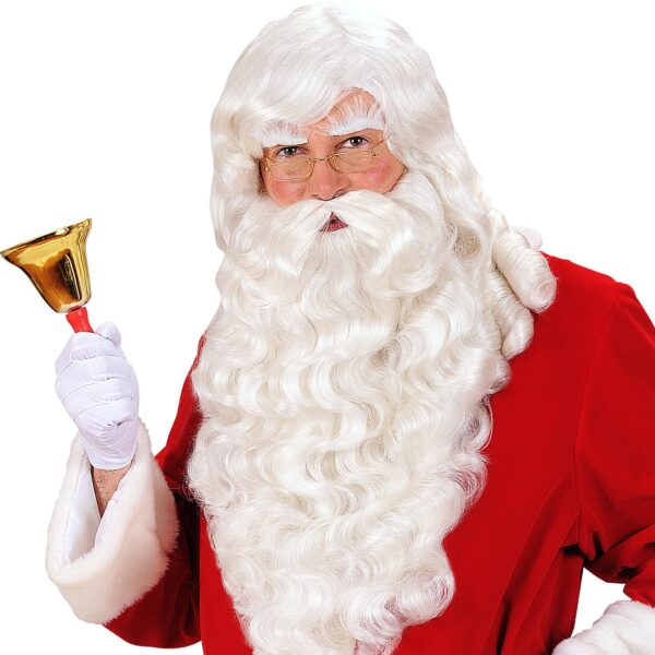 Parrucca da Babbo Natale Bianca Deluxe
