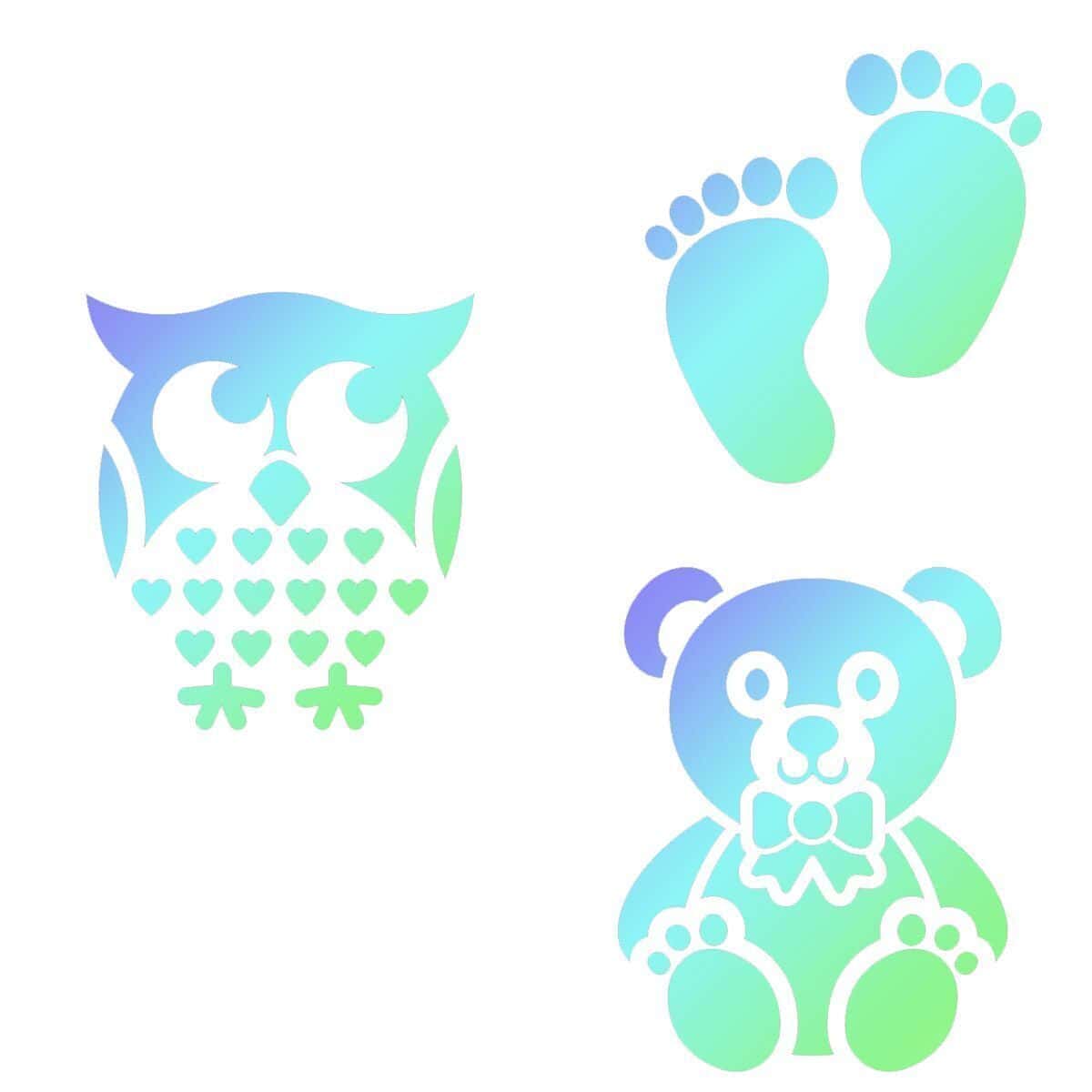 JEM Stencil Baby confezione 3pz