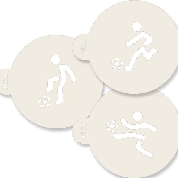 JEM Stencil Giocatori di Calcio Confezione 3pz