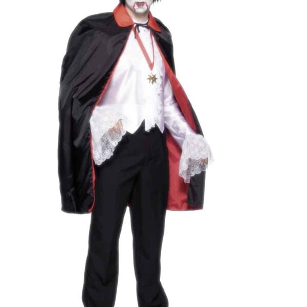 Mantello Nero e Rosso Reversibile da Vampiro