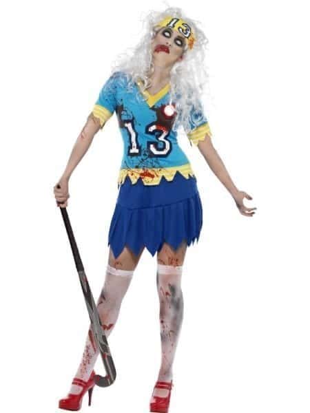 Costume da Giocatrice di Hokey Zombie