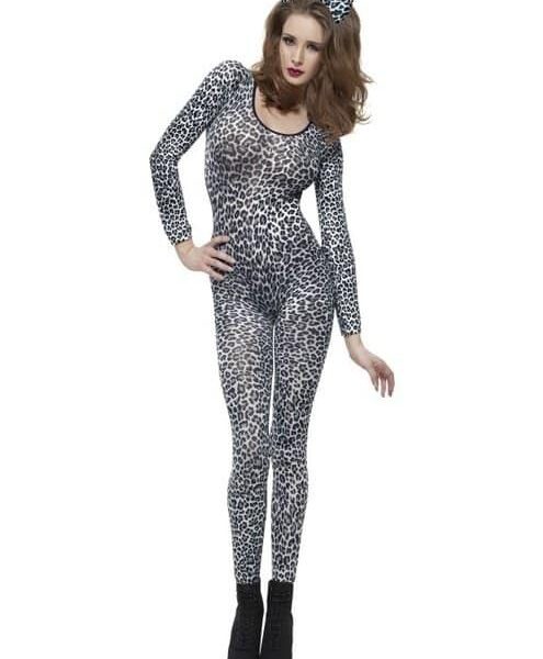 Tuta Bodysuit Leopardata Bianca