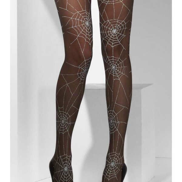 Collant con Ragnatele Bianche
