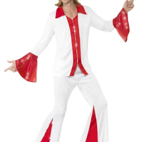 Costume Bianco Uomo Disco anni'70