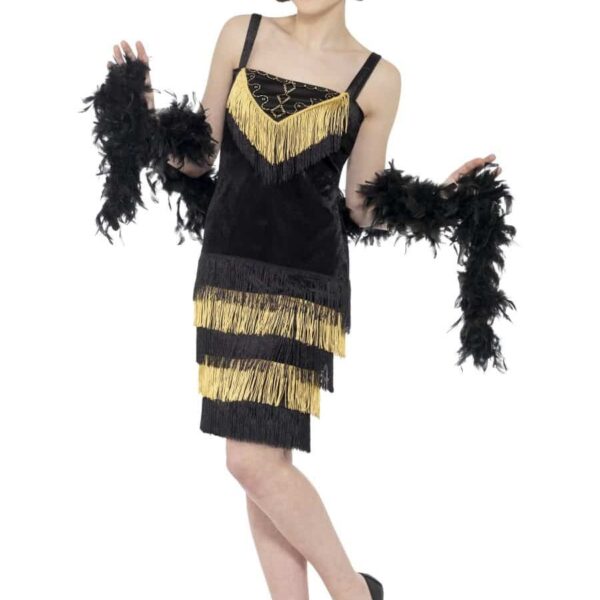 Costume da Charleston Nero e Oro