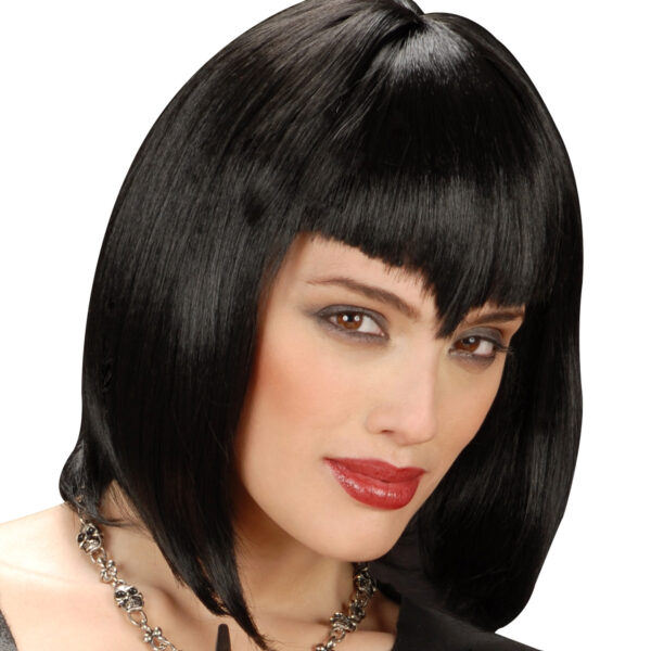 Parrucca Nera a Caschetto da Vampira