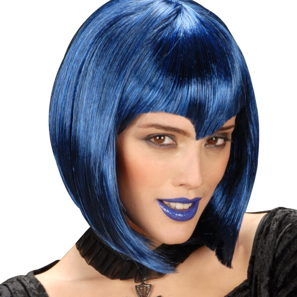 Parrucca Blu a Caschetto da Vampira