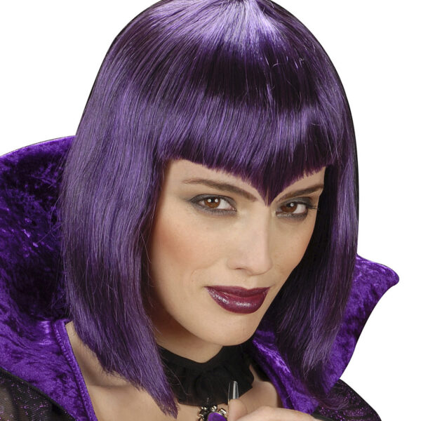 Parrucca Viola a Caschetto da Vampira
