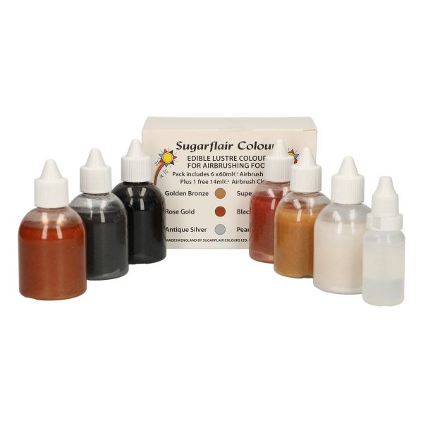 Sugarflair Set colori misti per Aerografo 6 x 14 ML