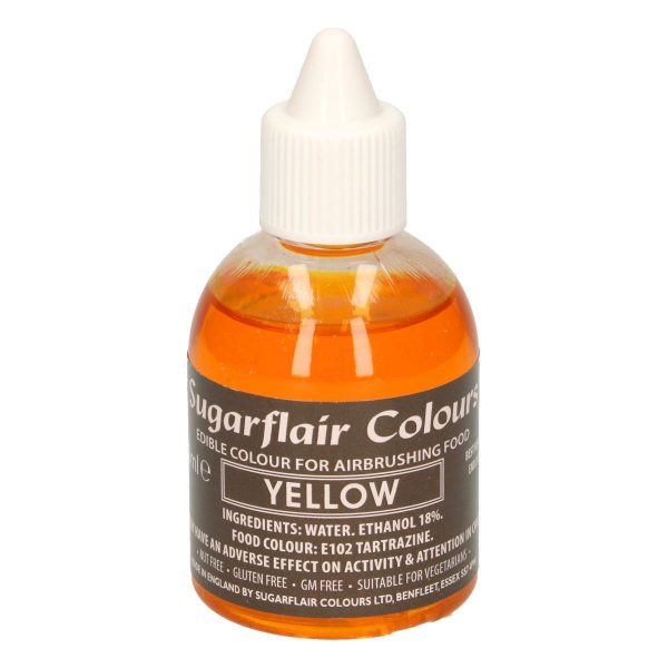 Sugarflair - Colorante per Aerografo Giallo 60 Ml
